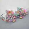 Novos Brincos de Flores com Franjas de Lantejoulas para Mulheres, Modernos e Versáteis, Doces e Femininos, Pedras Coloridas, Brincos e Acessórios de Orelha de Alta Qualidade
