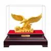 Adorno de Águila Dorada de Terciopelo con Cubierta Acrílica para Decoración de Oficina y Hogar, Decoración Artesanal Atractora de Riqueza al por Mayor