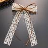 Pinza para el pelo con lazo de encaje y lazo, elegante pinza lateral para niña, pinza para la cabeza, accesorios para el cabello de boutique