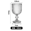 Vaso de Vidrio Vertical Rayado de Alta Calidad para Café Frío Helado, Bebidas, Postres, Cócteles, Champaña y Vino Tinto