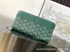 Goya Carteira Longa com Zíper para Dinheiro Bolsa de Couro Genuíno para Negócios Bolsa Clutch Pied-de-poule Unissex Carteira Casual