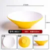 Tigela cônica bicolor, tigela de melamina para macarrão comercial, tigela especial para casas de macarrão, adequada para macarrão de caracol, wontons, macarrão misto, ramen e hot pot picante