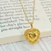 Tienda de Joyería Chapada en Oro Mismo Estilo Corazón Escama de Dragón Brillante Diseño de Nicho Collar con Forma de Corazón Cadena para Clavícula Corazón de Melocotón Joyería