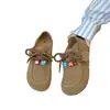 Populares zapatos Birkenstock de suela plana para mujer, nuevos zapatos casuales versátiles de otoño 2026, mocasines retro de suela blanda para mujer