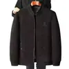 Nova jaqueta de chenille business casual para outono e inverno para homens de meia-idade e idosos, casaco de lã, estilo pai para homens