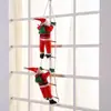 Decoraciones Colgantes Navideñas Transfronterizas Escalera de Escalada Papá Noel Decoración de Ventana Colgante de Papá Noel Escalando la Escalera