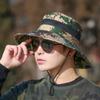 Sombrero de pescador de camuflaje para hombre de verano, gorra para el sol, protector solar, gorra para senderismo al aire libre, gorra de pesca, gorra de red transpirable, gorra de cuenca de camuflaje