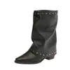 Botas de punta fina, nuevo estilo para mujer 2026, diseño de tacón de bloque para aumentar la altura y efecto adelgazante, botines de otoño e invierno, botas versátiles