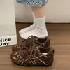 Versión de Piel de Vaca Zapatos para Mujer con Aumento de Altura de 3 cm con Cordones Zapatos de Entrenamiento Alemanes Hacen que los Pies Parezcan Más Pequeños Zapatos de Forrest Gump Versátiles Ligeros Informales Zapatos Deportivos
