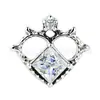 Jiangtitanium F136 Aleación de Titanio Joyería Cabeza Cupido Corazón Circonita G23 Aleación de Titanio Cuerpo Perforación Joyería Aretes