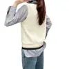 22 Novo Colete Tricotado Versátil de Estilo Preppy de Outono para Casais Masculinos e Femininos 451682
