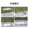 Fornecimento de Fábrica Mesa Dobrável de Aço Inoxidável Doméstica Externa Barraca Promocional Retangular Portátil Simples Mesa de Churrasco