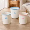 Cubo de basura para el hogar, sin tapa, de boca abierta, con borde, Nuevo estilo 2026, para baño, dormitorio, material PP, gran capacidad, papelera