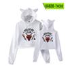Fabricante de Estampados de Stranger Things Sudadera Europea y Americana para Mujer Otoño e Invierno Sudadera con Capucha con Orejas de Gato Estilo Trendy Ins
