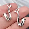 Símbolos de Instrumentos Musicales de Plata Antigua Colgante Retro Joyería de Aleación Colgante Accesorios para Pulsera Collar Llavero DIY