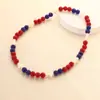 Colar Cruz de Contas de Argila Full-Diamond Europeu e Americano Mais Vendido Transfronteiriço Colar de Corda Elástica Personalizado Joias para Mulheres
