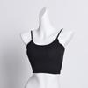 Camisole de Yoga Feminina com Bojos Embutidos, Design Lindo nas Costas Integrado, Pode Ser Usada como Camada Interna ou Externa, Sutiã com Barriga e Costas Expostas
