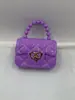 Bolsa Transversal Nova Jelly Cor Doce Ombro Transversal Mini Corrente Chave Pérola Portátil Bolsa Jelly