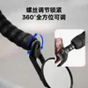 Espejo de Extremo de Manillar de Bicicleta de Carretera Lilioo Ajustable 360 Grados Espejo de Manillar Largo y Corto Dorado Reflectante Gran Angular