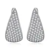 Brincos Cao Shi Gota Europeus, Americanos e Asiáticos para Mulheres, Brincos Geométricos Triangulares Brilhantes, Joias Personalizadas de Estilo Chique Super Populares