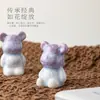 Estatueta de Urso em Cerâmica com Esmalte de Cristal Queimado em Forno, Animal de Estimação de Chá Criativo para Entusiastas de Chá, Artesanato Fofo para Decoração de Mesa e Carro