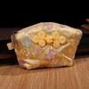 Monedero pequeño estilo chino con diseño de concha, hecho a mano, con brocado de nubes bordado, monedero de bolsillo, bolsa de dulces para extranjeros.