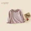 Camiseta de Manga Larga con Cuello Redondo para Niña, Nuevo Modelo Otoño 2026, Camiseta Básica Clase A para Niños, Estilo Primavera y Otoño, Top para Ropa de Bebé Niña