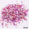 30 Colores Piedra Mineral Imitación Grava de Vidrio Asimétrica Pluma Decorativa Creativa DIY para Uñas Portaplumas Marco de Fotos Material de Relleno para Pintura