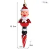 Adornos navideños de plástico, medias navideñas, muletas, colgantes, pequeños adornos para árboles de Navidad.