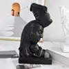 Adornos de Estatua de Pareja Abstracta Moderna Simple Transfronterizos Artesanías de Resina Decoración Hogar Sala de Estar Decoración de Mesa de Café