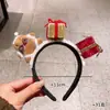 Faixa de Cabeça de Pelúcia Ursinho de Pelúcia Divertido de Natal para Mulheres, Nova Faixa de Cabeça para Foto de Parque de Diversões Ursinho Duffy Princesa Acessório de Cabelo Outono e Inverno