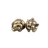 Estatueta de Porco de Casamento em Latão, Doze Ornamentos Zodiacais de Cobre, Animal de Estimação de Chá para Mesa de Chá, Ornamento Sólido Pequeno de Porco Zodiacal de Cobre Puro, Atacado de Produtos de Cobre