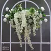 Arreglos Florales de Boda Estilo Bosque, Macetas Colgantes, Flores de Seda, Decoraciones de Pasillo, Decoraciones para la Ceremonia de Entrega del Coche de Boda, Escaparates, Plantas Verdes