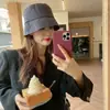 Sombrero de Pescador para Mujer Verano Circunferencia de Cabeza Grande Estilo Coreano Red Social Negro Primavera y Otoño Cubre Rostro Pequeño Cara Lisa Sombrero de Cubo