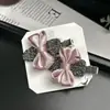 Clip para el cabello Dongdaemun Coreano Estilo Nuevo Lazo Pedrería Pinza de Pato Pinza Recta Lujo Ligero Versátil Lado Dulce Temperamento