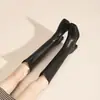 Botas Altas Hasta la Rodilla con Cremallera Lateral Otoño e Invierno 2025 Nuevas Botas Retro con Tacón Grueso Botas Altas para Mujer Que Te Hacen Ver Más Delgada