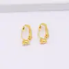 Cobre puro 18K cor ouro retenção em forma de U parafuso ajustável clipe de orelha pino de orelha clipe de orelha conversor brincos DIY acessórios