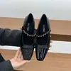 Sapatos de Salto Alto Pretos com Strass de 6cm para Festas, Projetados para Combinar com Vestidos, com Salto Grosso e Pele de Pelúcia, Estilo Mary Jane
