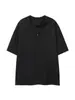 Nueva camiseta de manga corta estilo chino con cuello Henry para hombre, top casual holgado de verano, camisa transpirable de imitación lino Lyocell Tencel