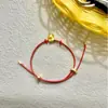 Pulseira de corda vermelha ano do dragão 2024 pulseira vermelha feminina novo estilo chinês Pulseira do Dragão da Sorte ajustável