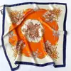 Pañuelo de seda pequeño con estampado de verano y otoño para mujer, pequeño, largo, de alta gama, estilo francés, cuadrado, para atar y atar.