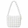 Bolso nube plisado de cosméticos para mujer, diseño de nicho, bolso burbuja para el trabajo, bolso de mano de gran capacidad, bolso de hombro y cruzado acolchado