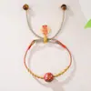 Nova Pulseira de Contas Laqueadas Chinesas Tecida à Mão Vintage Pulseira Grito da Montanha Estilo Étnico Simples Joia