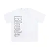 RHUDE Serie Estampado de Letras Stroke Manga Corta Plegable Colección Estampada Puntada Cuadrada Camiseta Verano Hombres