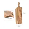 Tabla de Cortar de Madera de Acacia Tabla de Cortar de Madera Sólida Tabla de Cortar con Mango de Madera de Albizia Tabla para Pizza y Bistec Transfronteriza Accesorios de Fotografía