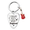Transfronterizo Amazon nueva música declaración inspiradora acero inoxidable accesorios de guitarra púa llavero