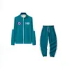 Ropa Deportiva Infantil Otoño Cuello Alto Cremallera Sudadera Verde Oscuro Azul X-O Nuevo Conjunto Digital Más Pieza Individual