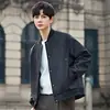 Chaqueta Casual para Hombre Primavera y Otoño Holgada Alto Nivel Estilo Coreano Cuello de Béisbol Protector Solar Chaqueta Abrigo 25010