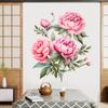 Pegatinas de Pared de Flor de Peonía Acuarela de Comercio Exterior Transfronterizo Decoraciones de Pared de Fondo para Habitación Dormitorio Pasillo Pegatinas de Pared Autoadhesivas