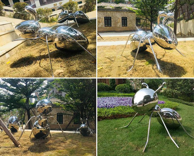 不锈钢蚂蚁雕塑,室外蚂蚁摆件1